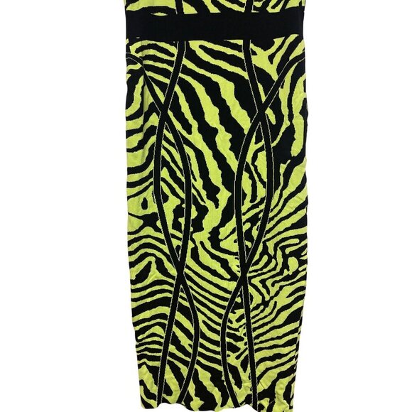 Fashion Nova Women's Wild Thing Lime Black Sweater Dress Knit Size 2X - Picture 4 of 10